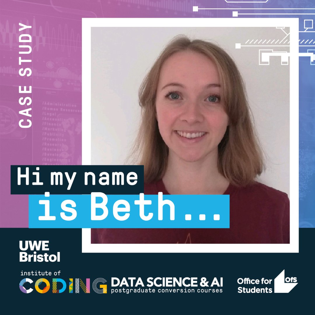 IoC_CovUni's tweet image. After discovering the courses offered by the Institute of Coding, Beth was accepted as a scholarship student and is now studying to become a Data Scientist!
Read her story… bit.ly/IOCBethsStory
#datasciencestudent #coding #testimonial #student #techcareer