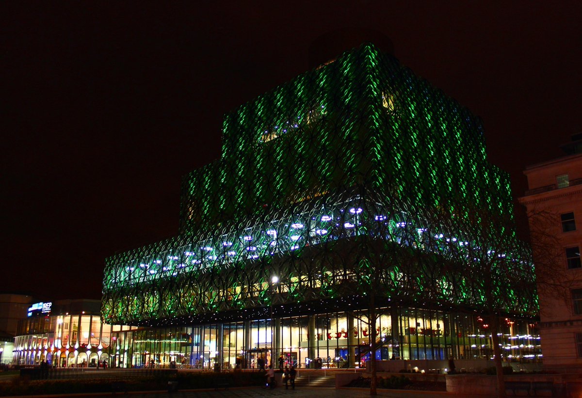 BhamCityCouncil's tweet photo. Tonight the @LibraryofBham will be lit green as a mark of respect as we remember the 8,000+ Bosnian people killed in the Srebrenica genocide in July 1995 on Srebrenica Memorial Day.
For more info, visit https://t.co/0Bt5sJCuP4
@SrebrenicaUK #RememberingSrebrenica https://t.co/rsbhI395yV