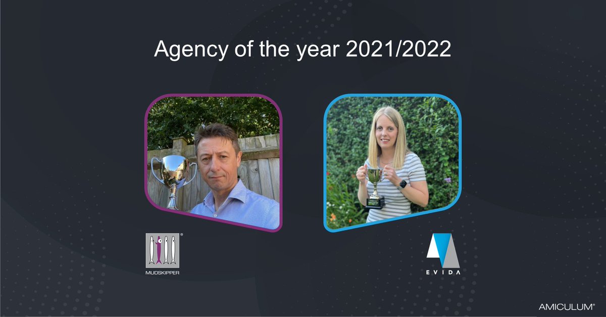 Amiculum_global's tweet image. This year's AMICULUM Agency of the Year award is shared between @MudskipperBiz and @EvidaConsulting! Both agencies have shown creativity and passion for their work as well as excellent financial results. Thank you to all our employees for your contributions over the past year.