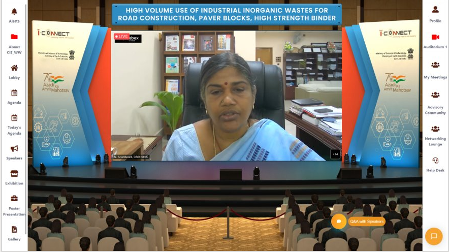 i_Connect75's tweet photo. Highlights from Today's #iconnect75 online event #2 - High volume use of Industrial inorganic wastes for Road construction, paver blocks, high strength binder.
#iconnect #AzadiKaAmritMahotsav #CSIR https://t.co/1H6zIyb5Ko