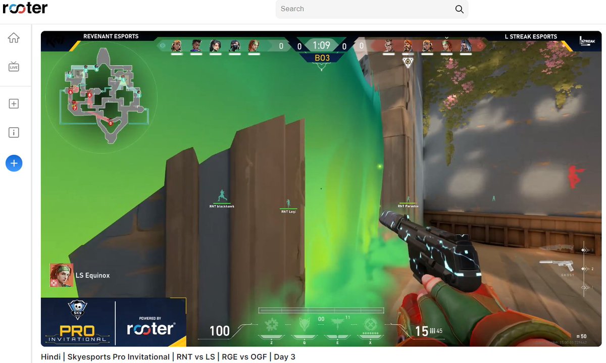 skyesportsintl's tweet photo. Team @RevenantIndia vs @LStreakEsports is now LIVE on @RooterSports!
https://t.co/zInUG81sUV
#Skyesports #ProInvitational https://t.co/mjMeW8v96p