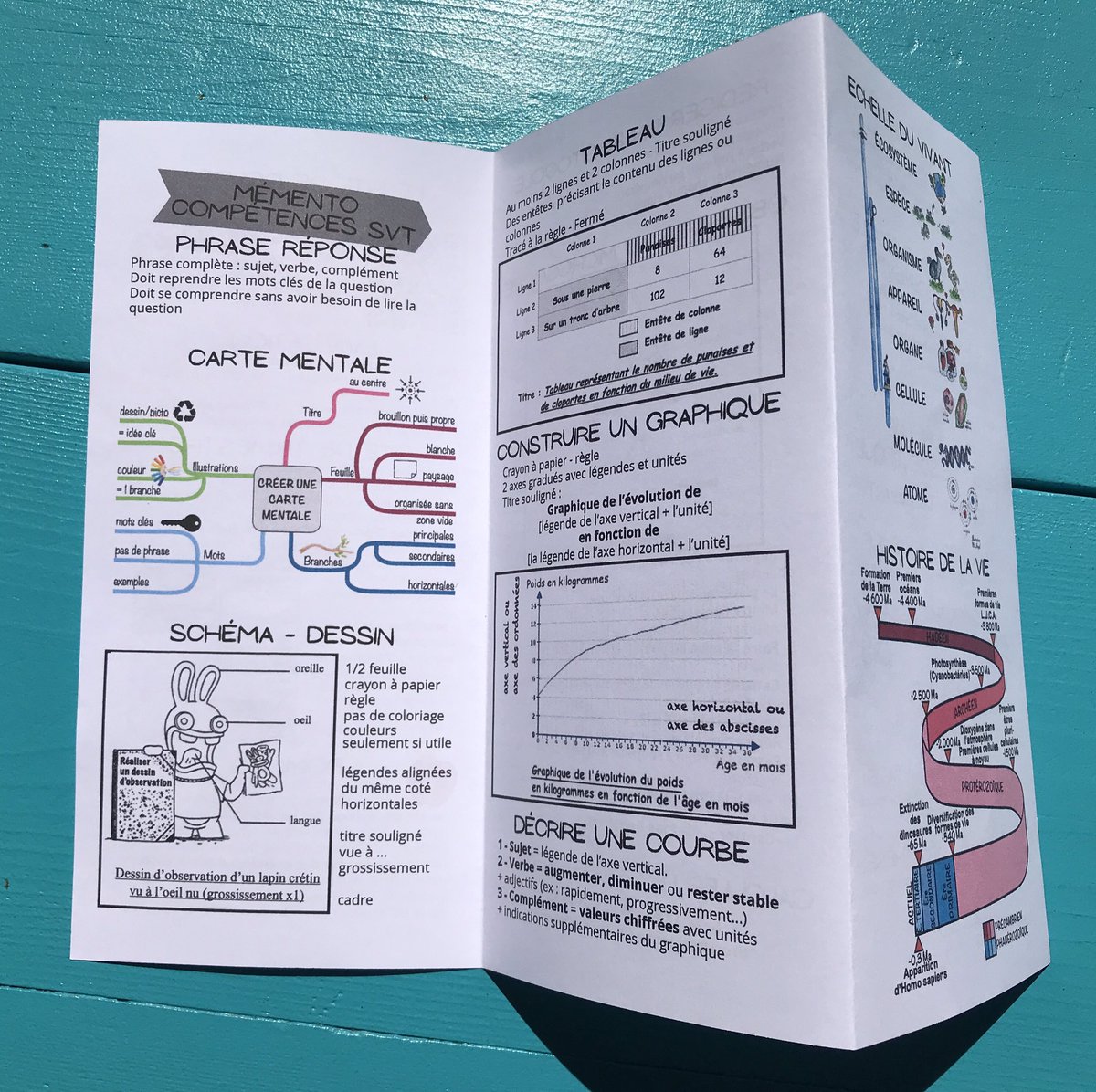 LGrenouilles's tweet image. Nouvelle version de la fiche de suivi permettant une co-évaluation et d’établir la note de trimestre - Mémento SVT (fonctionnement - conseils méthodo -  échelle de tps et d’espace) - Clg 4e et 3e
