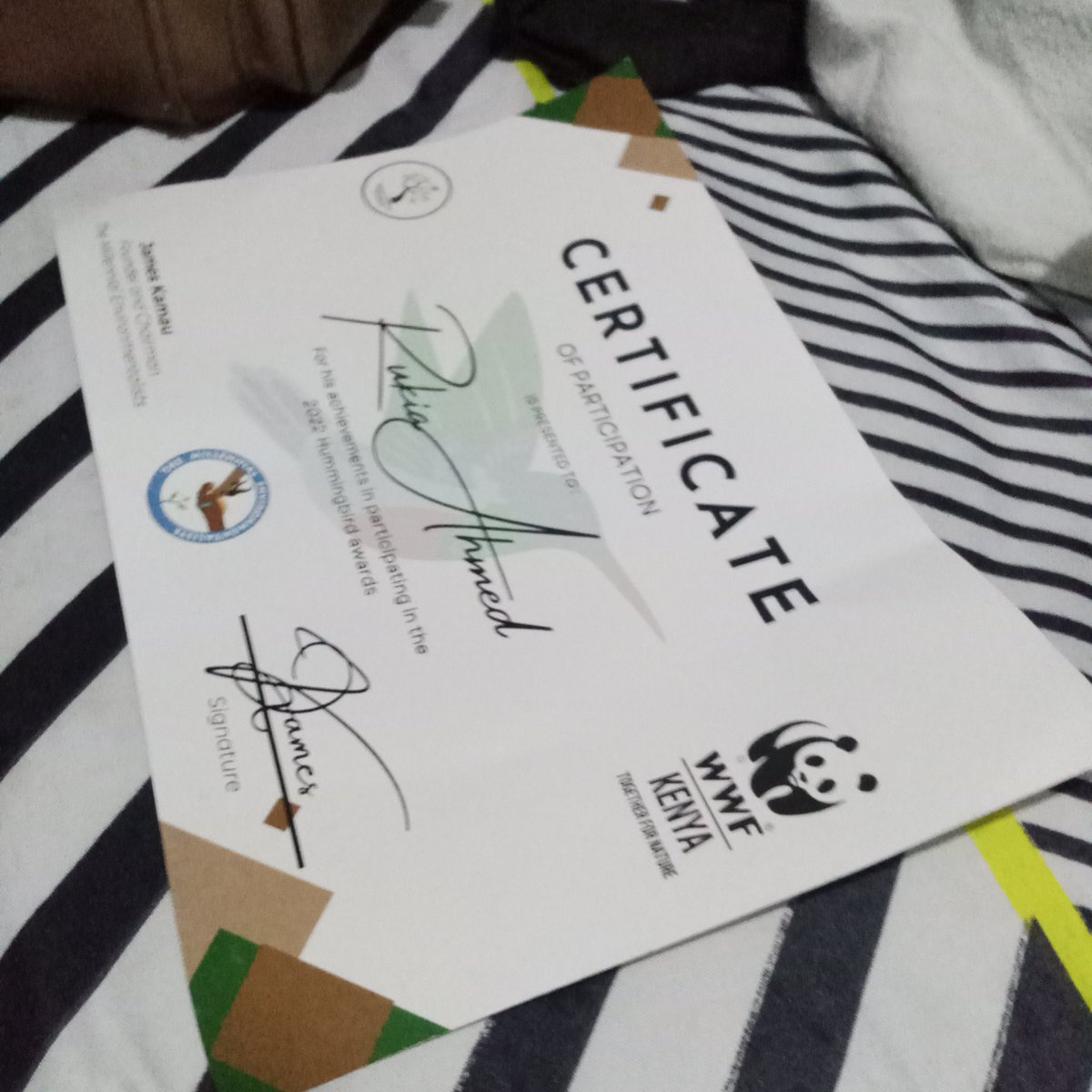 RukiaAhmed101's tweet photo. I am happy to be a winner of hummingbirds awards.
#GreenNorthEastern
#hummingbirdawards 
@TME
@k_iuesa
#KIUESASummit22
#ClimateEnergy
#KIUESAMazingiraChallenge22
@WedonthavetimKE @mkunec @Modester_Lynn @africanazarene 
@MountKenyaUni 
@WedonthavetimKE @WeDontHaveTime @Asmali77 https://t.co/HfrdfNzLYC
