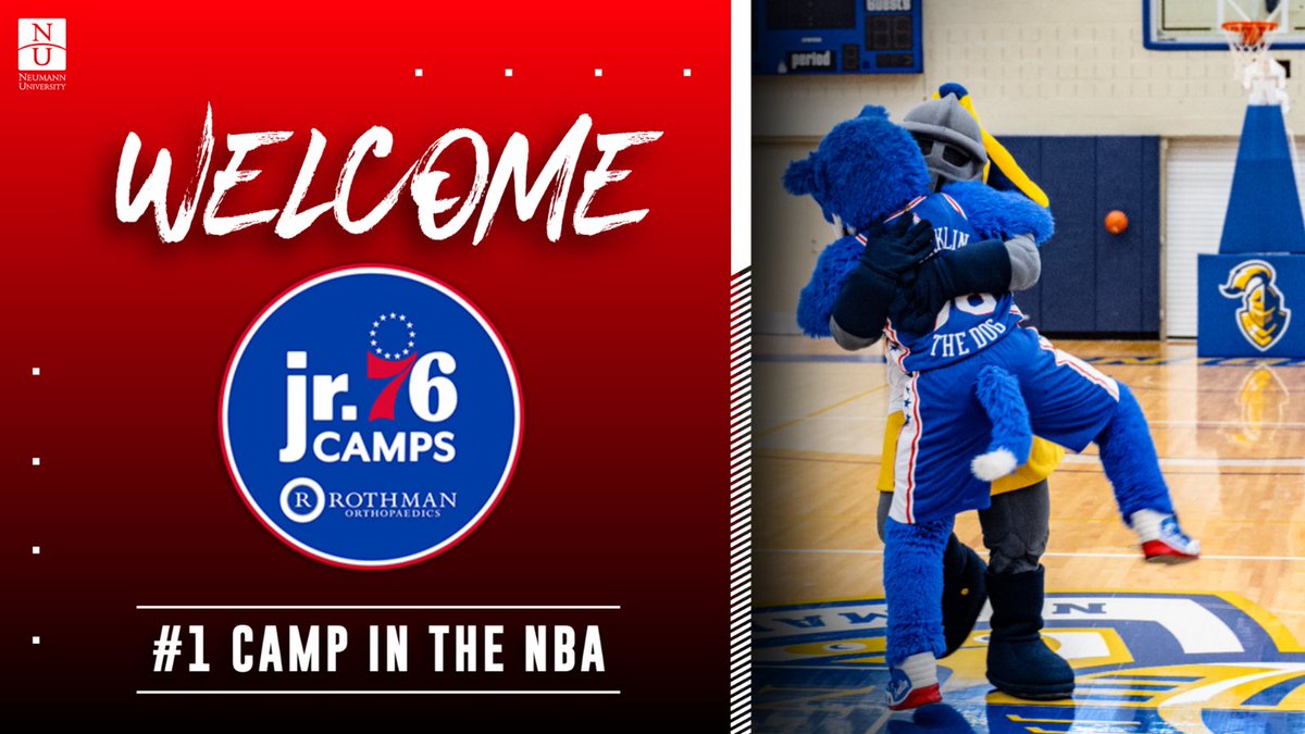 NeumannUniv's tweet photo. Day one is here! 

Have a wonderful week of camp!

@Jr76ersCamps x @jr_76ers https://t.co/6H74cdu6uR