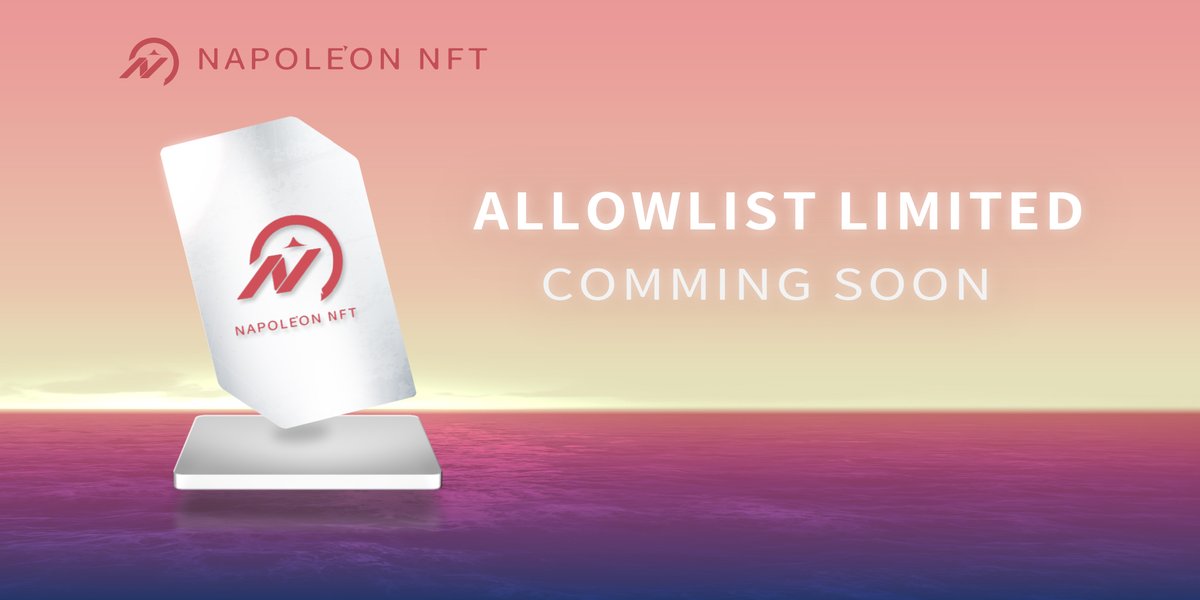You can register a project without holding an nft
Will support artist NFT in the future
Register for allowlist + RT
premint.karmanft.xyz/allowlist
discord.gg/napoleon-pass