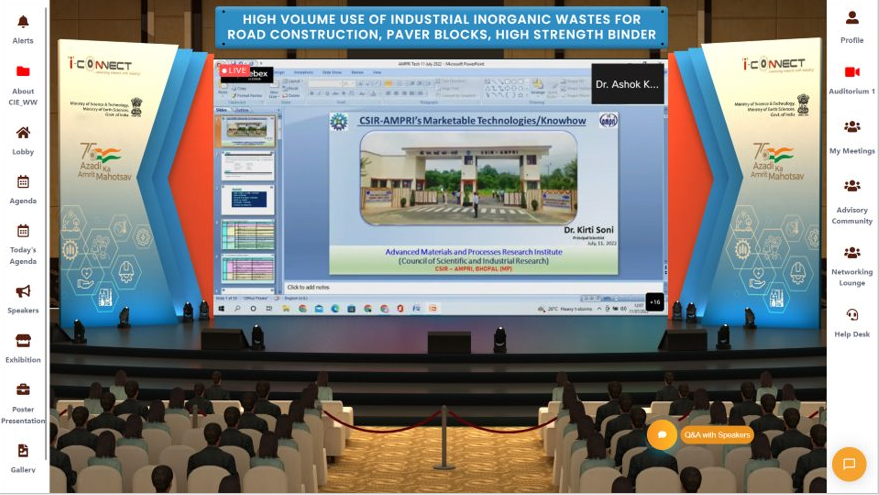 i_Connect75's tweet photo. Highlights from Today's #iconnect75 online event #2 - High volume use of Industrial inorganic wastes for Road construction, paver blocks, high strength binder.
#iconnect #AzadiKaAmritMahotsav #CSIR https://t.co/1H6zIyb5Ko