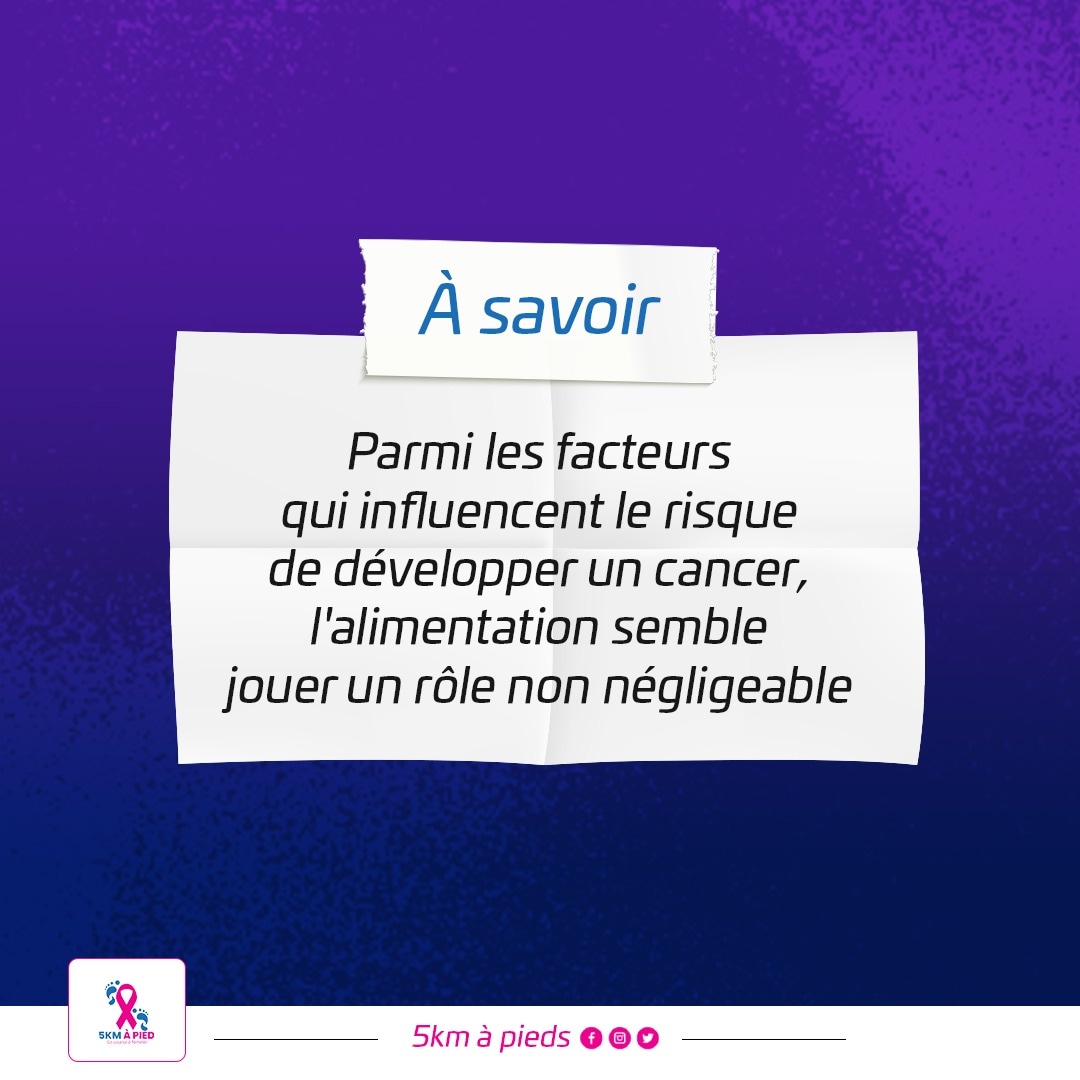 allfor_changetg's tweet photo. #luttecontrelecancer 
L'alimentation joue un rôle primordial dans la prolifération du cancer. Certains aliments favorisent le cancer alors que d'autres influencent  le développement des cellules cancéreuses.
⚠️Faisons attention à notre alimentation. #5kmapieds #octobre2022 https://t.co/YwsvMFbB6N
