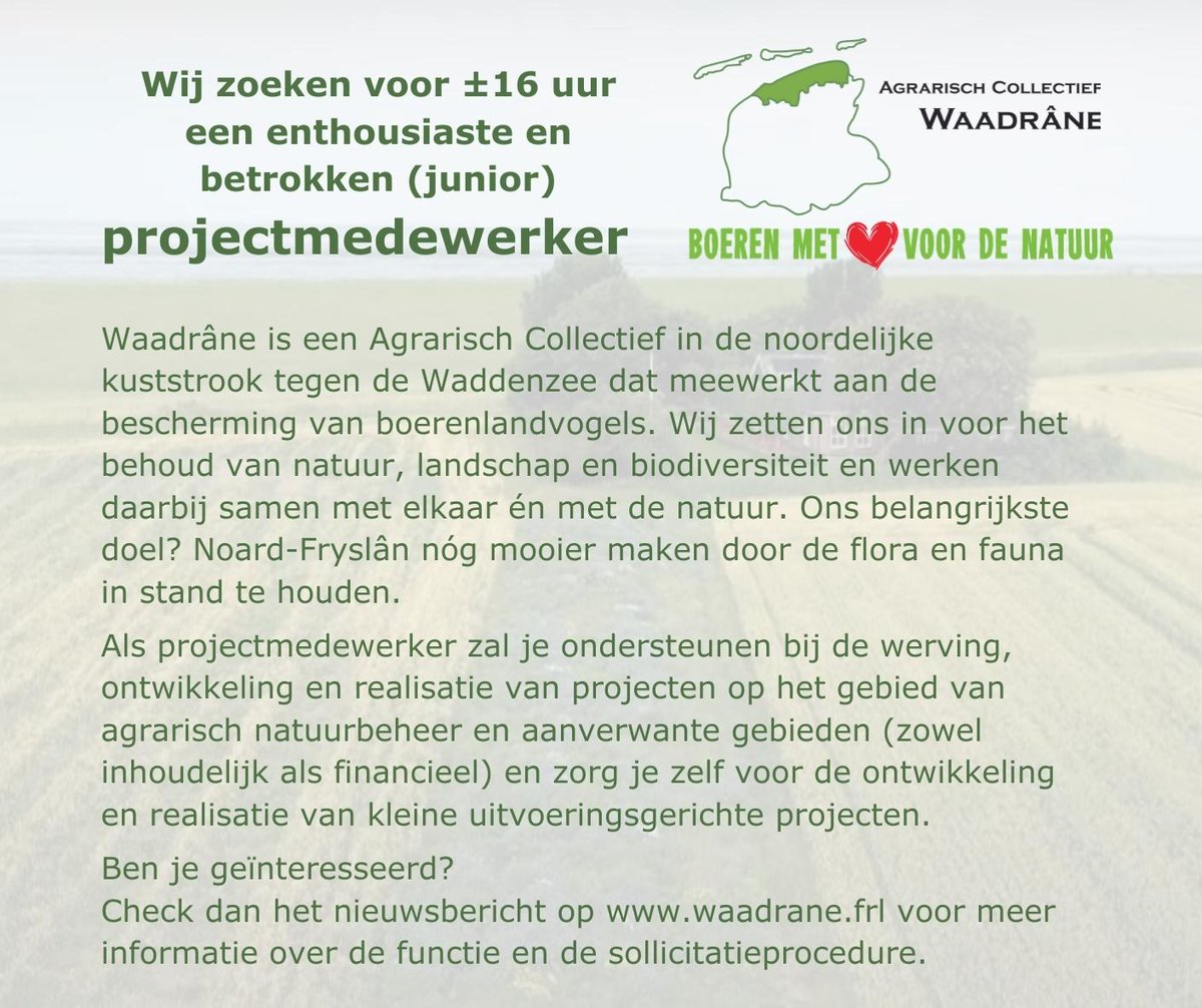 waadrane's tweet photo. Wie wordt binnenkort onze nieuwe collega?
#vacature #projectmedewerker
Delen wordt gewaardeerd. https://t.co/60QYlhcCNw