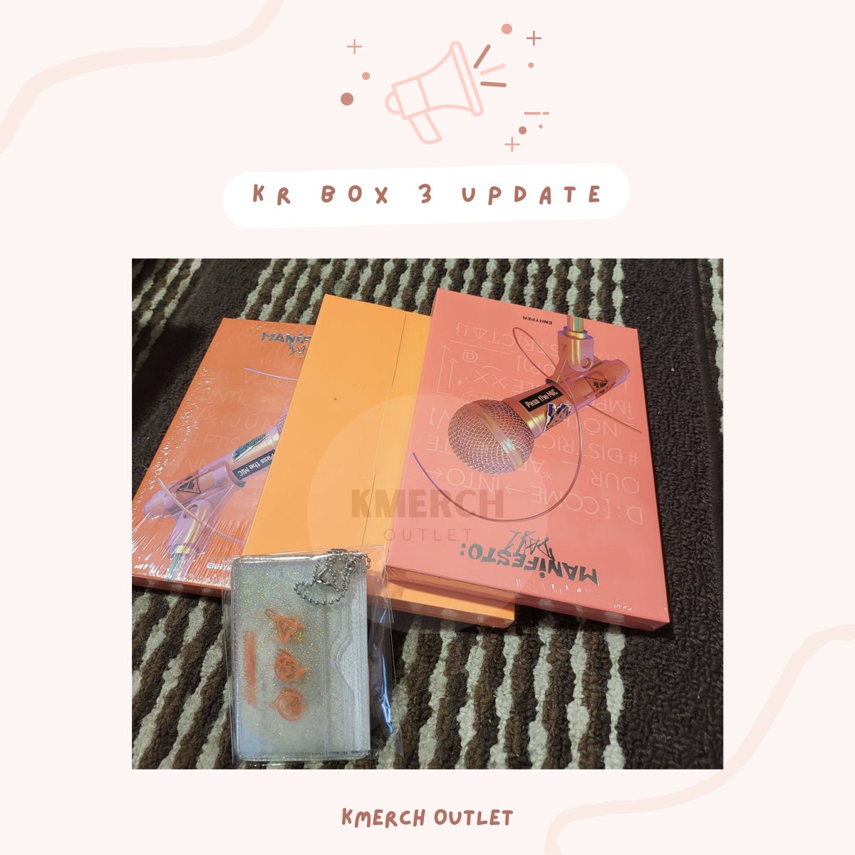 KMerchOutlet's tweet photo. 📣 #KMerchOutletUpdates 

Manifesto Engene ver and Regular ver arrived at our K Address😍

Weverse Ver status is still "Shipping soon" 

For those who ordered the albums only, It will be shipped by the supplier within this week😊 https://t.co/zfQ4gfi31X