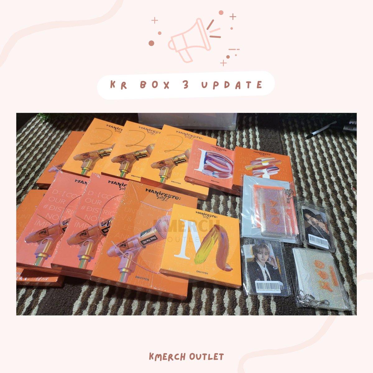 KMerchOutlet's tweet photo. 📣 #KMerchOutletUpdates 

Manifesto Engene ver and Regular ver arrived at our K Address😍

Weverse Ver status is still "Shipping soon" 

For those who ordered the albums only, It will be shipped by the supplier within this week😊 https://t.co/zfQ4gfi31X