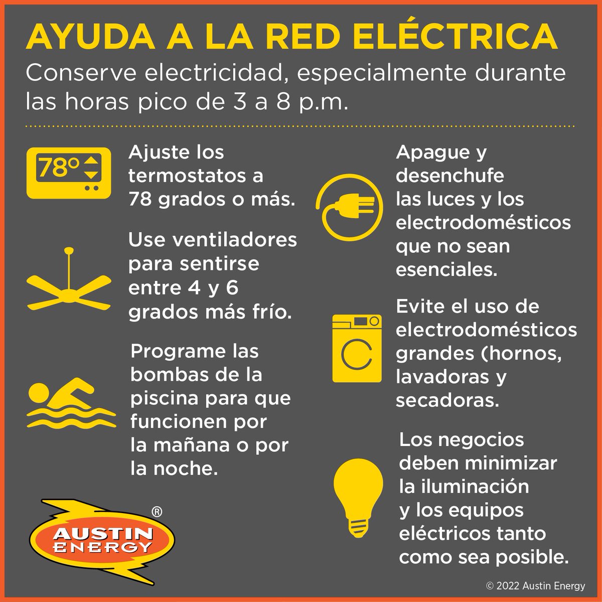 austinenergy's tweet photo. Get ready for record high temps this afternoon. 

Highs: 106-112°
Heat index: 110-115°

Cooling center info: https://t.co/0BscidGben

@ERCOT_ISO is asking Texans to voluntarily conserve energy during peak times. Here’s what you can do: https://t.co/NCqPHYQ1VL
