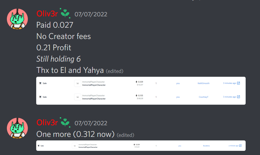 1st2Notify's tweet photo. We really were the 1st2notify on this one, El's IPC call at 0.015E made members great profits last week, with the collection running to 0.25E+ https://t.co/7rJjWw1r7N
