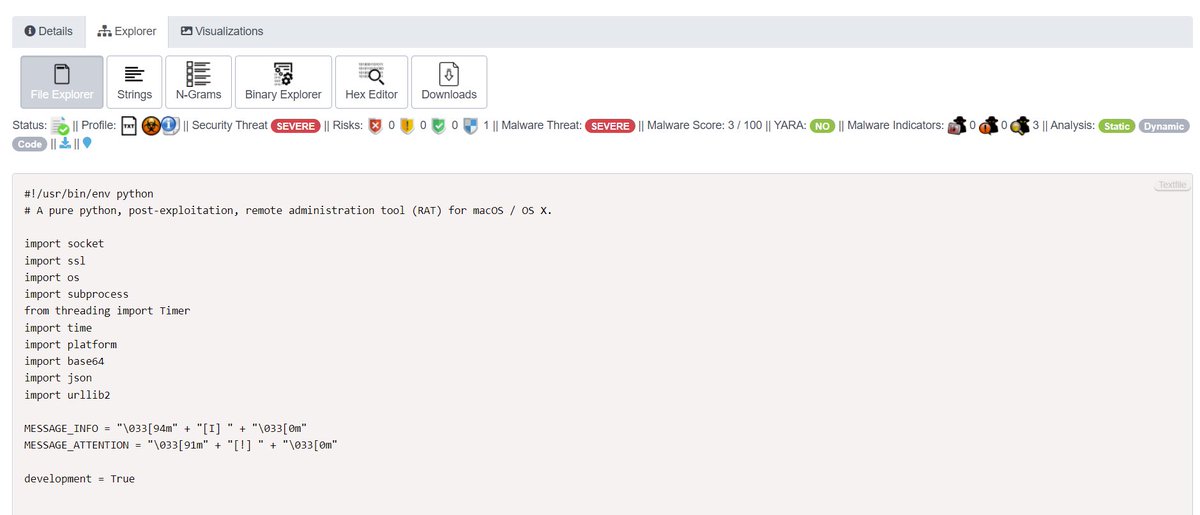 simonroses's tweet image. Got a SOC? Explore malware in detail with our File Threat Intelligence Platform. Ask demo info@vulnex.com  #FileAnalysis #ThreatIntelligence #ThreatHunting #BlueTeam #CyberSecurity @BinSecSweeper we work hard for an awesome platform 😉
