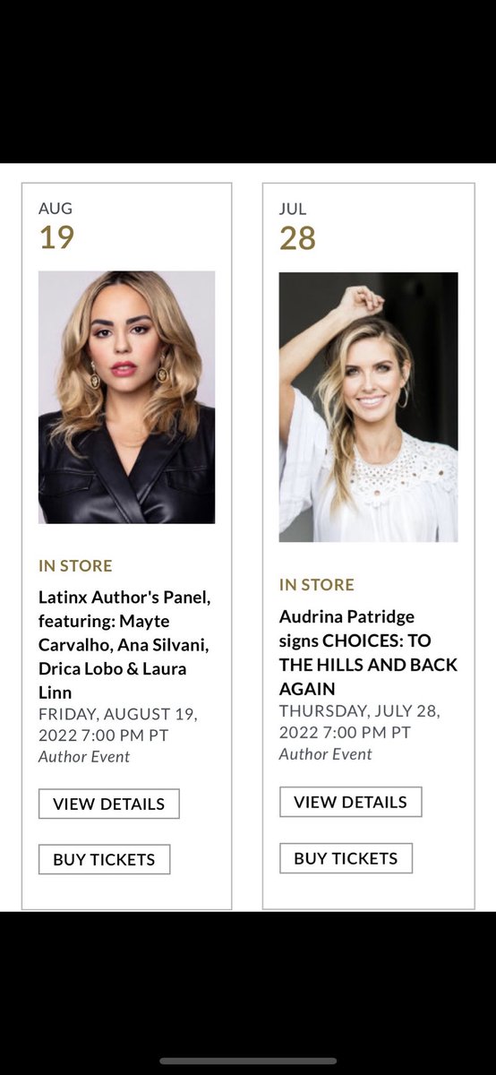 Angelenos, I’m so ready for this! Come see me! Or <a href="/audrinapatridge/">Audrina Patridge</a> lol at <a href="/barnesandnoble/">barnesandnoble</a> at <a href="/thegrovela/">The Grove LA</a> in Los Angeles! I will host a panel with <a href="/dricalobo/">Adriana Fuentes Lobo</a>.art <a href="/_lauralinn/">Andrea Zilli👍🤖🎯🌛</a> and @anasilvani_ about our books and being a Latina author in the US 💫 stores.barnesandnoble.com/store/2089