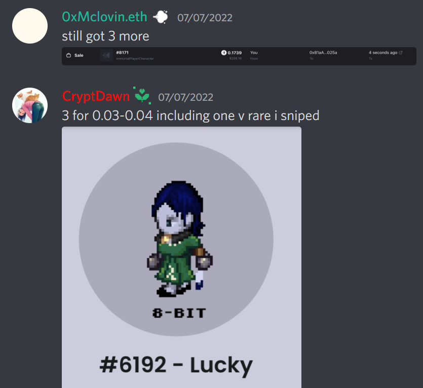 1st2Notify's tweet photo. We really were the 1st2notify on this one, El's IPC call at 0.015E made members great profits last week, with the collection running to 0.25E+ https://t.co/7rJjWw1r7N