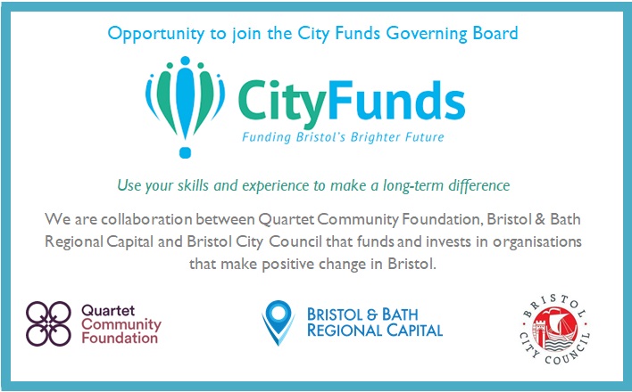RT: Could you use your skills &amp; experience to make a long-term positive change in #Bristol? Exciting opportunity to join the <a href="/CityFundBristol/">Bristol City Funds</a> Governing Board. City Funds partners with communities, sectors &amp; experts to address inequalities: bit.ly/3bTxP4B via <a href="/voscur/">Voscur</a> #job