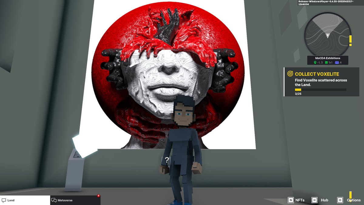 queen973629's tweet photo. @TheSandboxGame @MOCDA_ I just participated in the #TheSandbox weekly contest for a chance to win 200 mSAND! Here is my favorite piece from the ‘Impossible Worlds’ exhibition, check out my screenshot below!
👇 https://t.co/0g8mu2pg0D