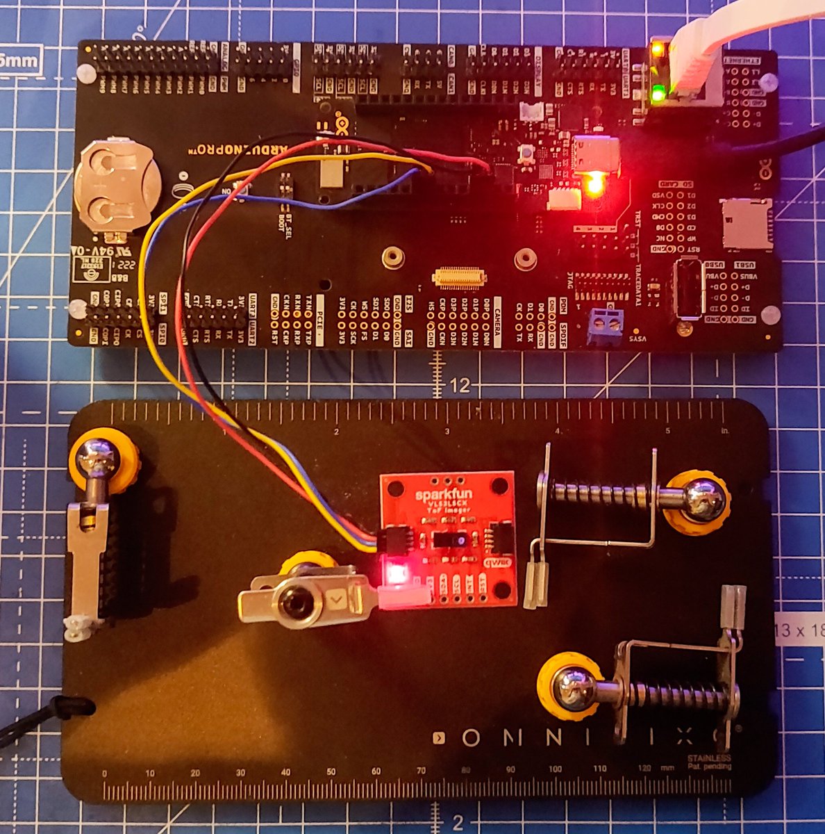 kamathsblog's tweet image. Finished working on this during the weekend: a micro-ROS node to publish the pointcloud from a VL53L5CX ToF sensor over Ethernet. Wanted to use WiFi but the Portenta just doesn&apos;t want to connect..

#arduino #portenta #microros #ros #ros2 #robotics