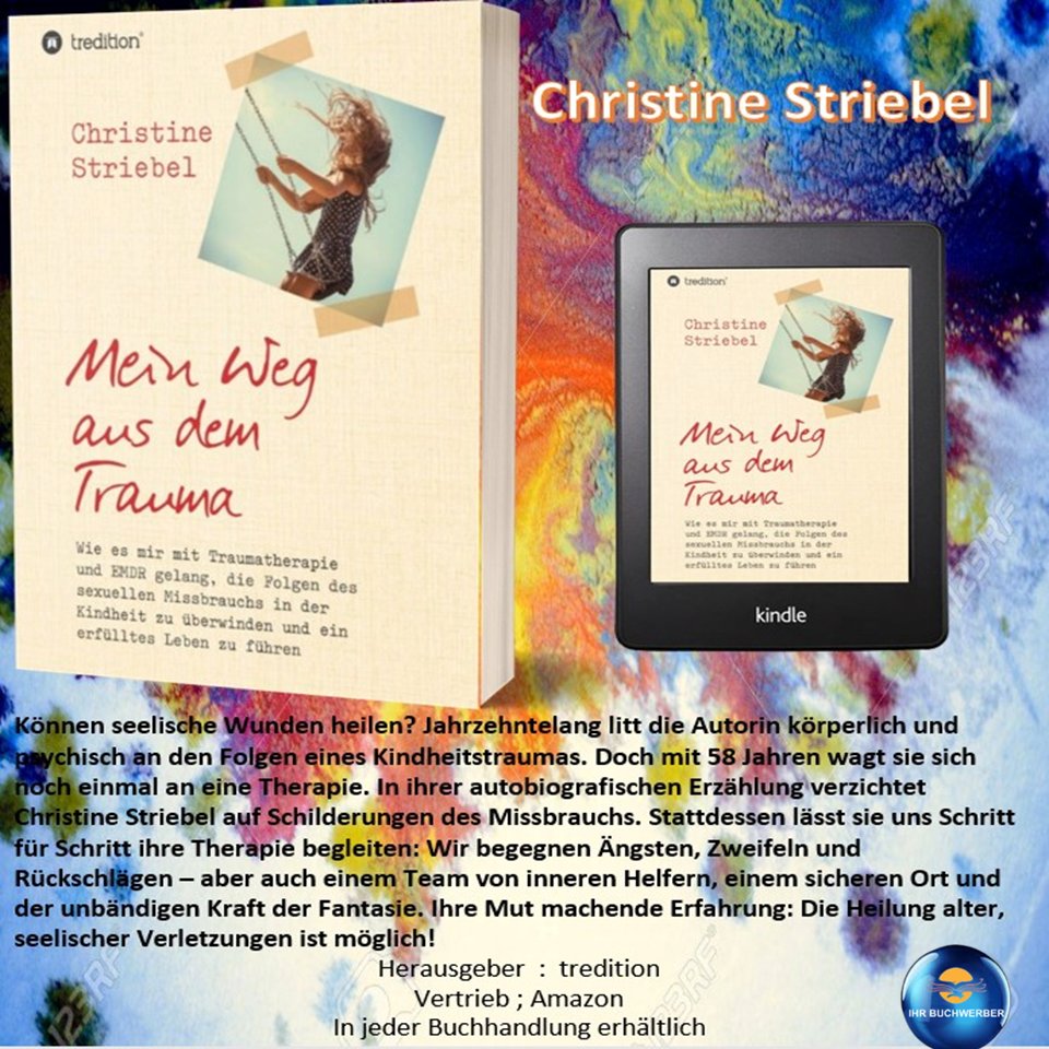 DaggiGeiselmann's tweet image. Mein Weg aus dem Trauma - Christine Striebel
Erhältlich in jedem Buchhandel vor Ort und in zahlreichen online Bücherportalen.
Hardcover, Softcover, Softcover mit Großschrift, E-Book und als Hörbuch.
bit.ly/3Au9CvQ - Tredition-Buchshop
amzn.to/3N6yE6R - Amazon