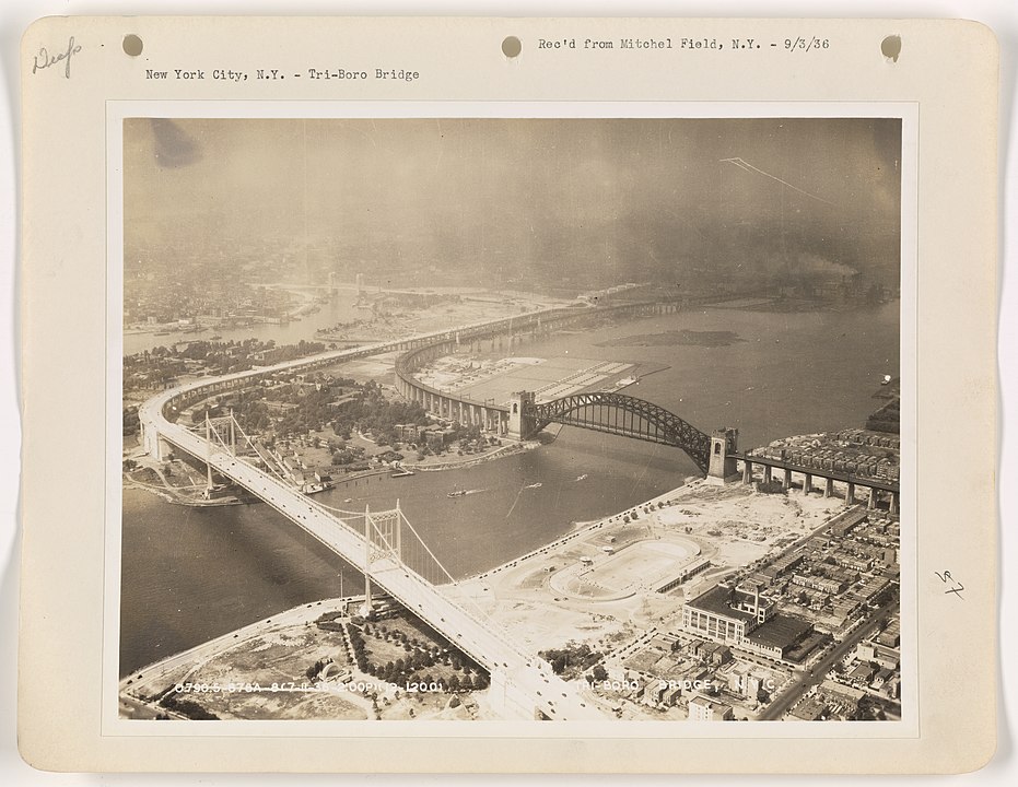 New York City’s Triborough Bridge opened #OTD in 1936.

Later renamed the Robert F. Kennedy Bridge, the 3-branched waterway crossing is an early example of the complete planning and development of a major urban transportation project: bit.ly/3bUrh5u. #VisitASCELandmarks