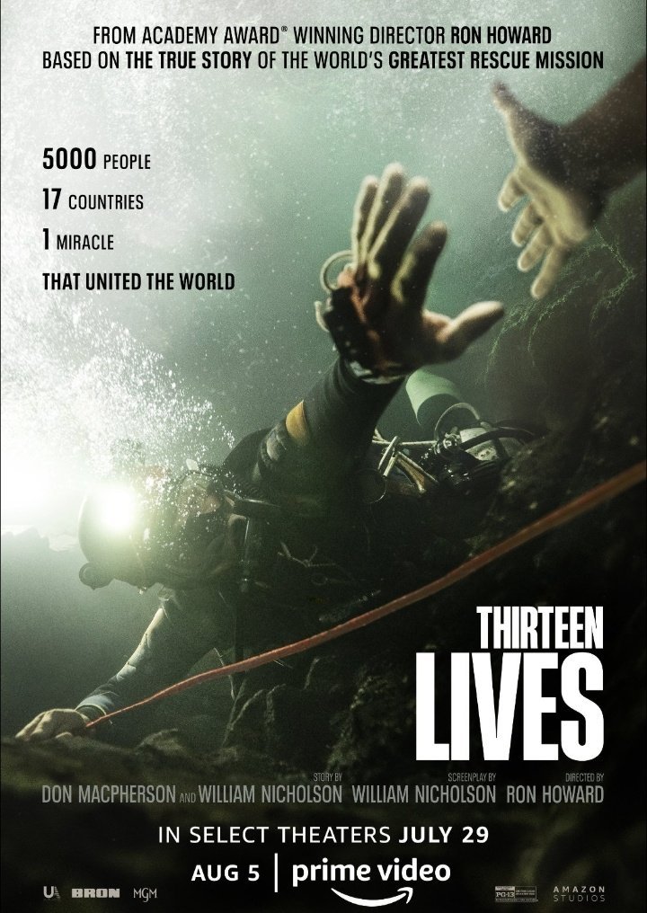 Thirteen Lives
 
هذا الفيلم يتكلم عن قصة حقيقية  حصلت في تايلاند قبل سنوات 
مجموعة من الأطفال ومدربهم داخل أحد الكهوف المخيفة تحت الأرض🔥🔥😍

لا تنسى تتابع حسابي انزل افلام يوميا