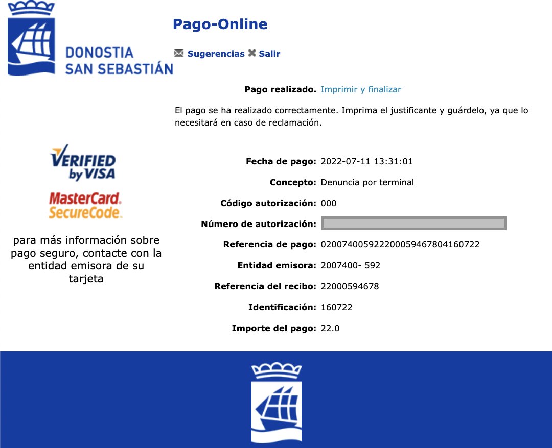erlingvignisson's tweet photo. @Ayto_SS @Kutxabank Thank you! Payment complete without a problem. I would never have been able to find that webpage by searching so thanks for your help! https://t.co/8HVS3Ql44v