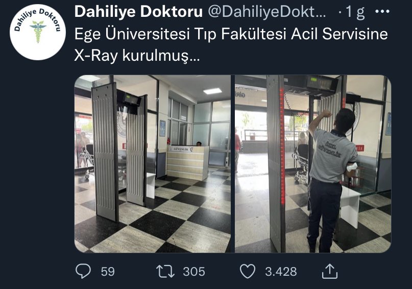 Tıbbi bilgi vereceğim;
X-Ray cihazları 
HAVALİMANI, AVM gibi yerlerde yaydığı x ışınlarıyla sağlık açısından yüksek risk oluşturmaz, 
Ancak HASTANEYE girmek için bunun içinden geçerken 
UTANÇ damarında belki biraz SIZLAMA yapabilir.