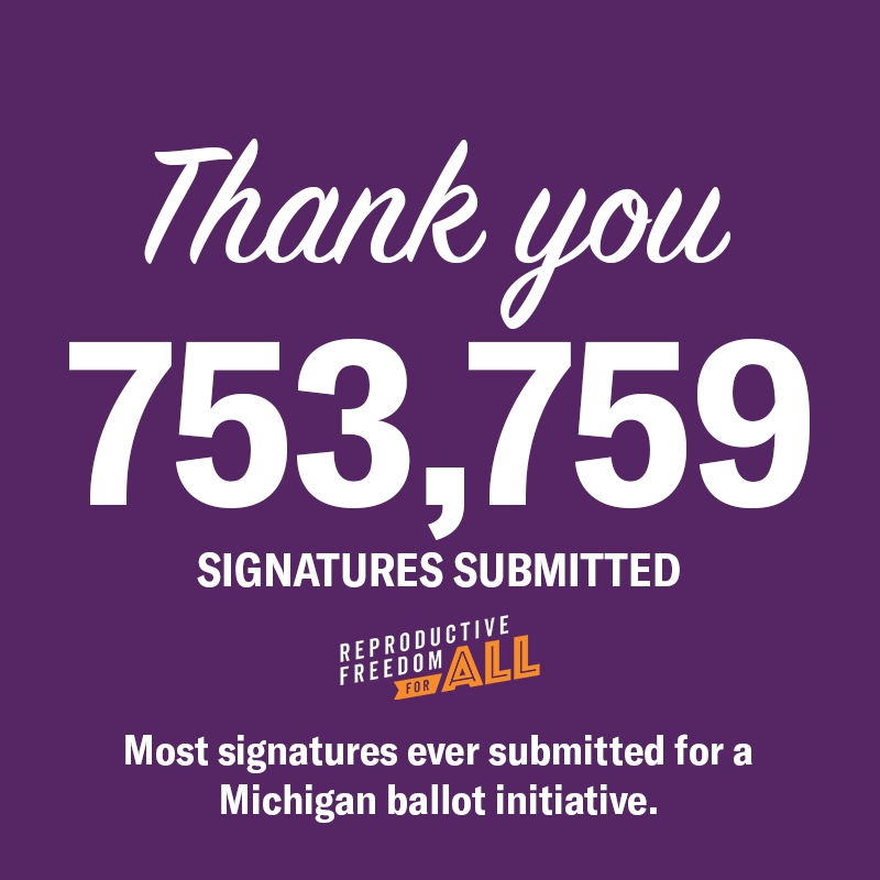 ACLUofMichigan's tweet photo. We couldn’t have reached this milestone without you.

The fight continues at the ballot box in November. 

@mireprofreedom https://t.co/rpBJn5vlGn