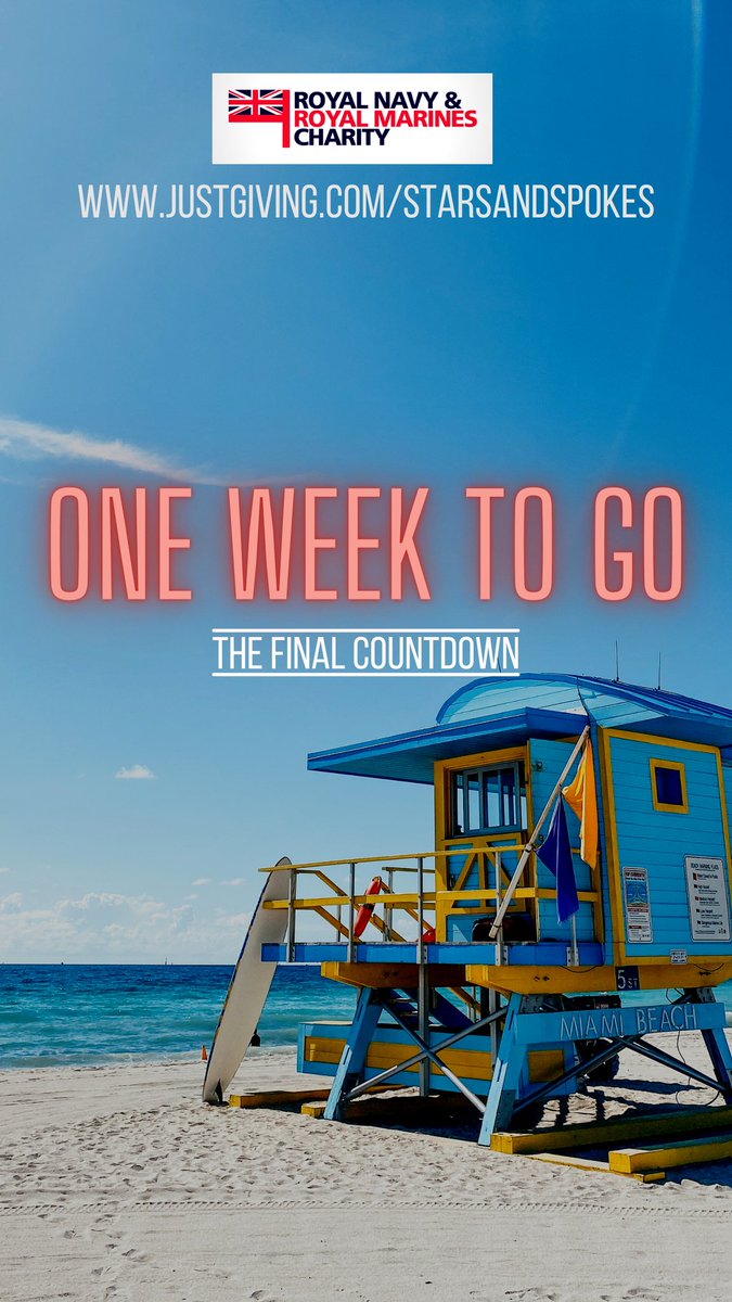 Now just one week until we are stateside! 🇺🇸 #militarymentalhealth <a href="/FirstSeaLord/">First Sea Lord</a> <a href="/MartinJConnell/">Second Sea Lord</a> <a href="/PeteReed/">Pete Reed OBE</a> <a href="/RNRMC/">Royal Navy & Royal Marines Charity</a> <a href="/BFBSRadioHQ/">BFBS Radio</a> <a href="/BBCNews/">BBC News (UK)</a> @WOCarlSteedman <a href="/DartmouthBRNC/">Britannia Royal Naval College</a> <a href="/UKStratCom/">Strategic Command</a> <a href="/RNASCuldrose/">RNAS Culdrose</a> <a href="/RNASYeovilton/">RNAS Yeovilton</a> <a href="/RoyalNavy/">Royal Navy</a> <a href="/we_are_sungod/">SunGod</a> <a href="/wattbike/">Wattbike</a> <a href="/RestrapLTD/">Restrap</a> <a href="/NAVYfit/">NAVYfit</a> <a href="/DefenceHQ/">Ministry of Defence 🇬🇧</a>