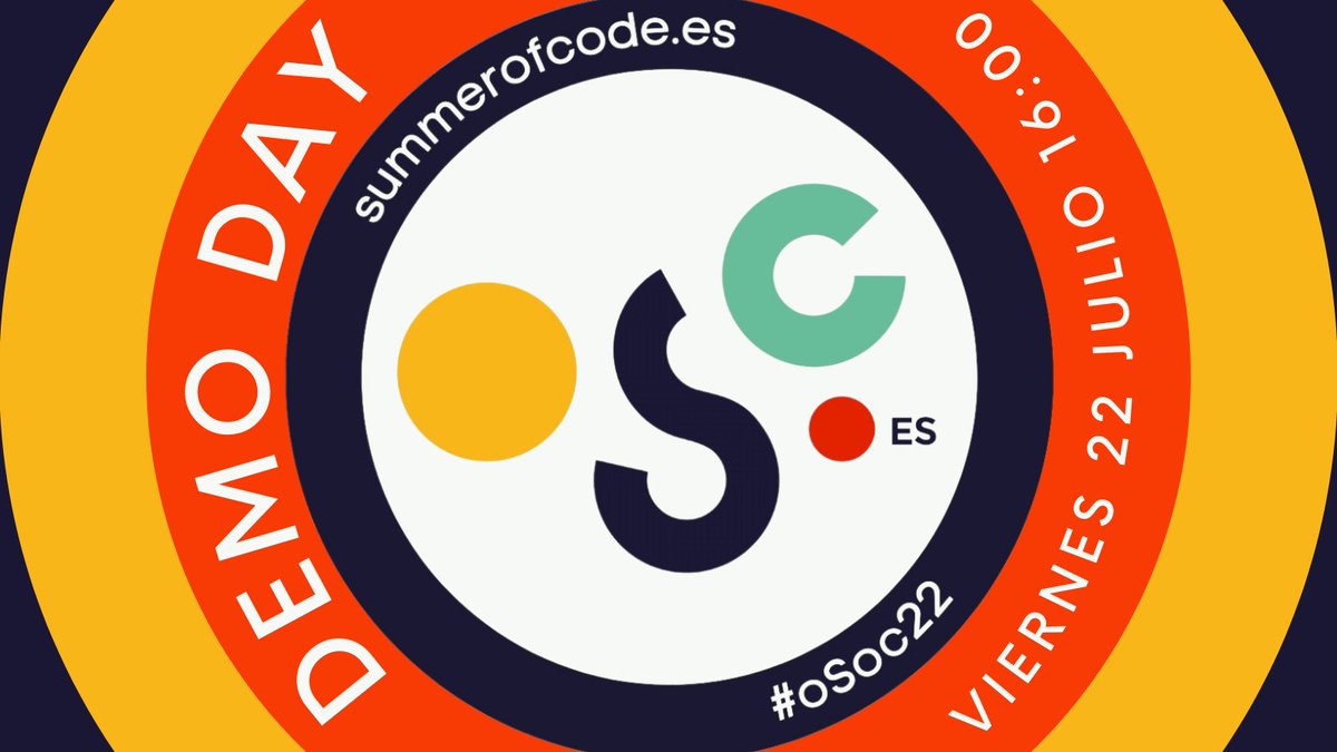 ⬇️APUNTAROS ESTA FECHA⬇️

✨DEMO DAY: Viernes 22 de julio de 2022  16:00✨

Si os interesa asistir para descubrir los proyectos que nuestros participantes han desarrollado, podéis conseguir las entradas en:  acortar.link/g6Heip 

No os lo perdáis! 🎉🎉

#osoc22