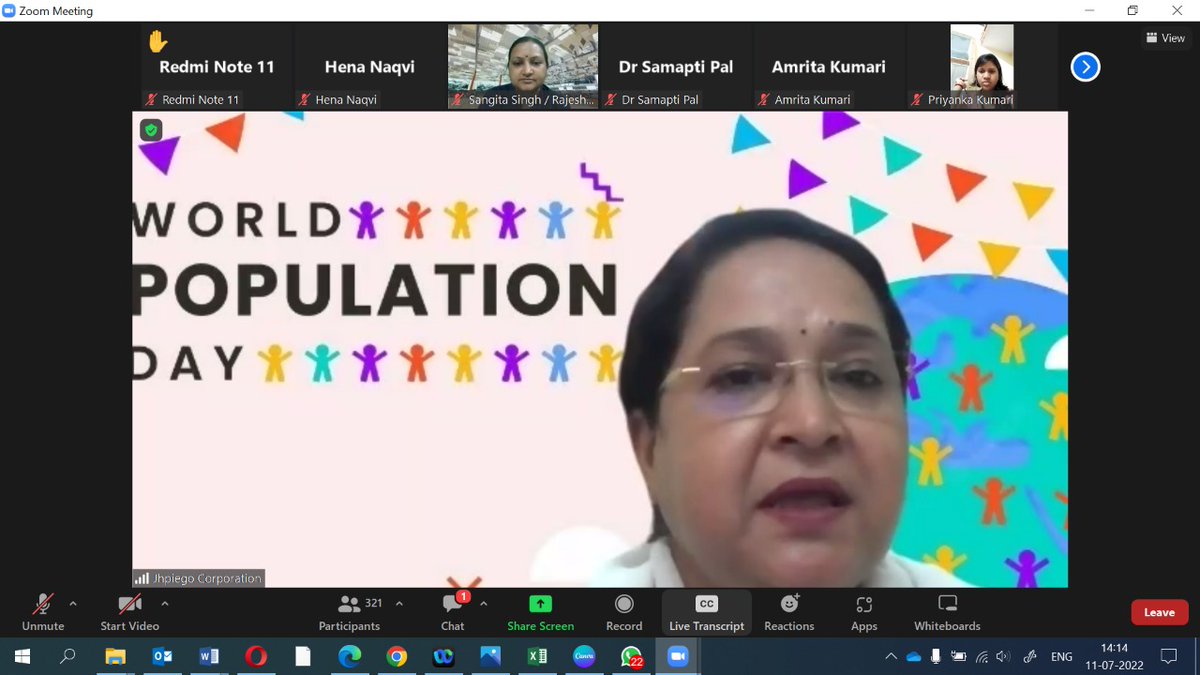 ABHWCs_Bihar's tweet photo. Discussion is the beginning of the solution.
Experts &amp; diversified audiences discuss the issues of #PopulationStabilisation on the occasion of #WorldPopulationDay from the platform of state-level webinar.
@MoHFW_INDIA @BiharHealthDept @SHSBihar @BMGFIndia @DevenKhandait @jhpiego https://t.co/2zhceYdjMH
