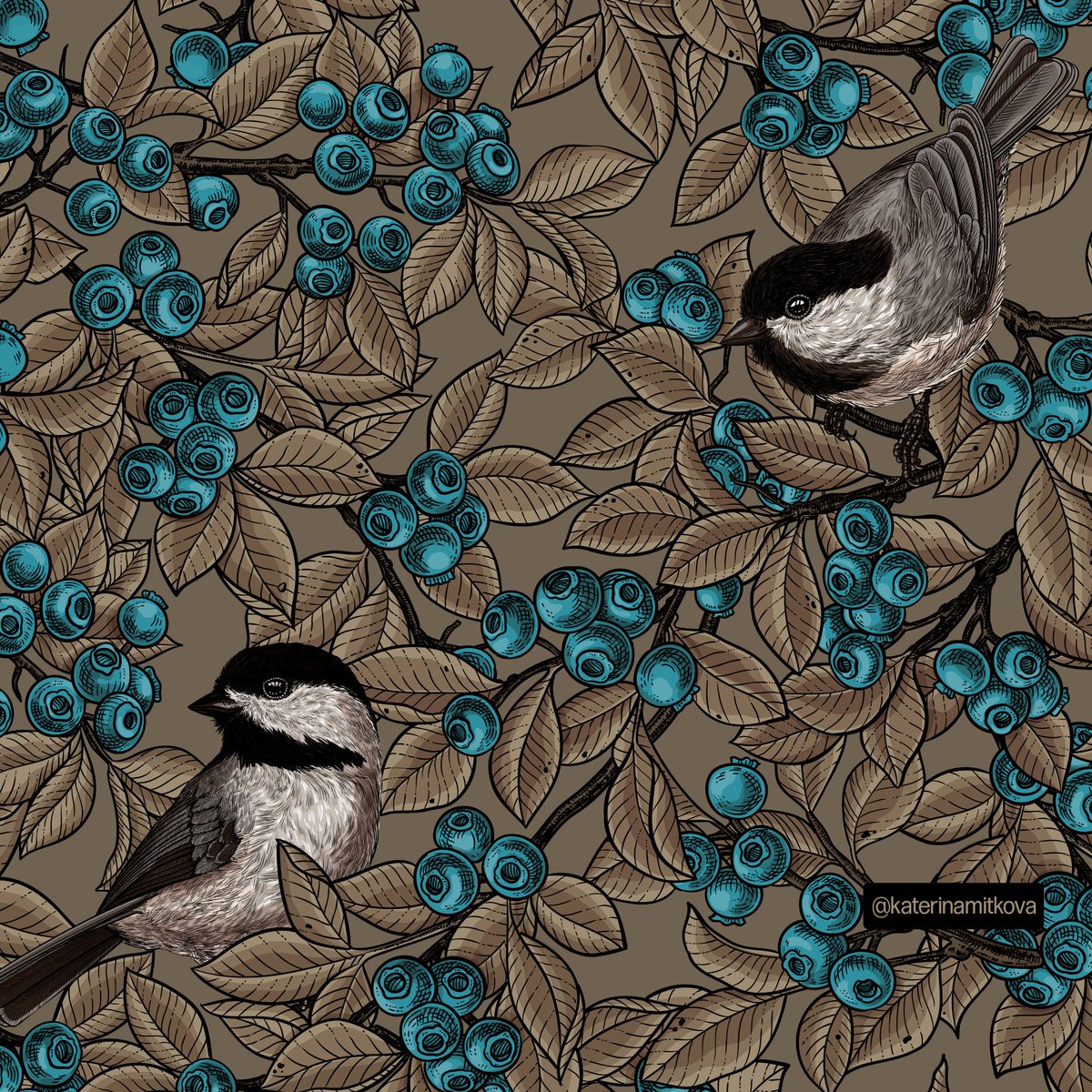These 2 new colorways of my pattern Chickadees and blueberries are new arrivals in my Spoonflower shop

#Spoonflower #Spoonflowerfabric #spoonflowerdesigner #fabric #fabricdesign  #Society6 #Redbubble #Teeepublic #Zazzle #pattern #surfacedesign #patternlove  #blueberrypattern