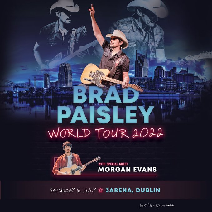 Extra seats released for sale @BradPaisley @3ArenaDublin this Saturday.  @Morgan_Evans @MASONRYdotie @TicketmasterIre  @the1878Dublin @The_PremiumClub @DTRCountry @StuartBanford @TotalCountryFM @hotpress @KenSweeney 
tix here  https://t.co/5RqJAl30v2 https://t.co/rM8nYGJiDR