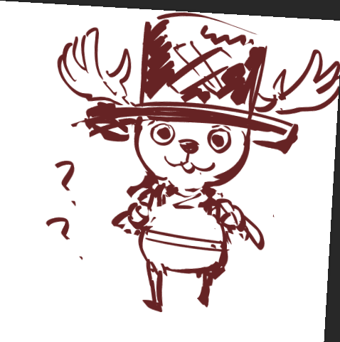 うろ覚えでチョッパー描いた 