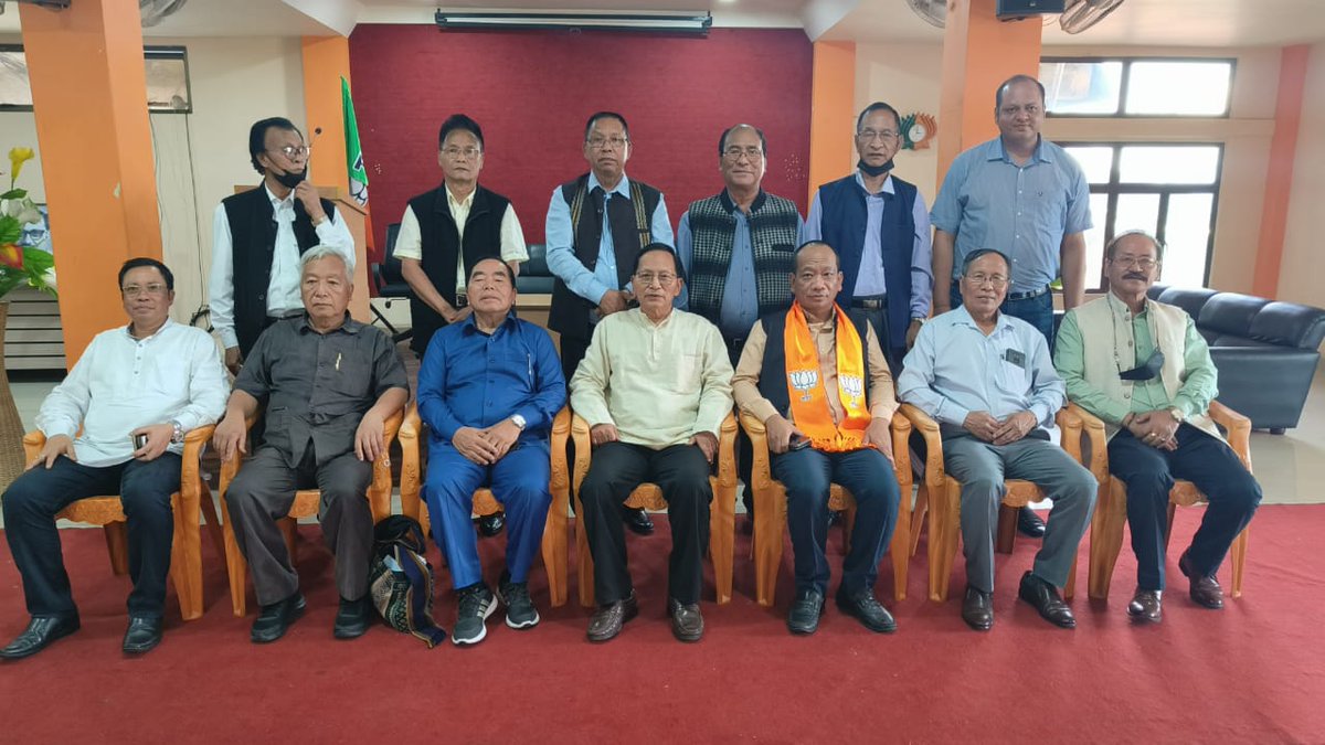 BuddhaDhan's tweet photo. A delegation of Former Legislator's Association of Mizoram(FLAM) headed by its President Pu Liansuama visited our state BJP office today &amp; we discussed about the ways of how to improve the political scenario for the rapid development of our mini state of Mizoram. https://t.co/hBj2Ktq3Yv