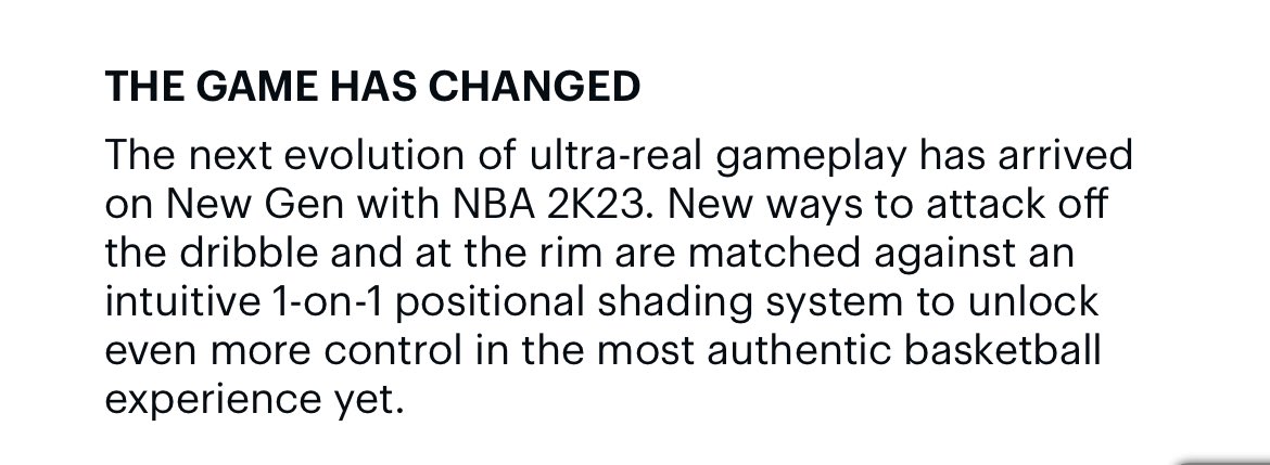 2KIntel's tweet photo. This is from the Best Buy #NBA2K23 game description 🤔 https://t.co/4bkD0fpU1L