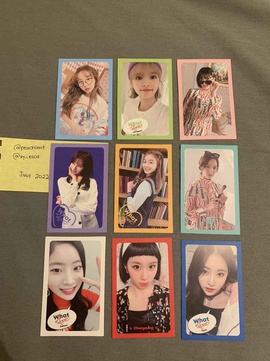 peachlimit's tweet photo. wts lfb twice photocards
[ ph only ] 

hello everyone i'm selling all my twice photocards from the story begins to feel special and other concert / event cards, kindly dm me for more details

#photocards #wts #lfb 

nayeon jeongyeon momo sana jihyo mina dahyun chaeyoung tzuyu https://t.co/LfDJIxkYeb