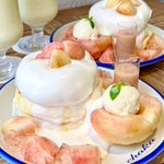 【話題】東京都北千住駅近くにある茶香の7月限定パンケーキむきたて桃太郎が絶品‼