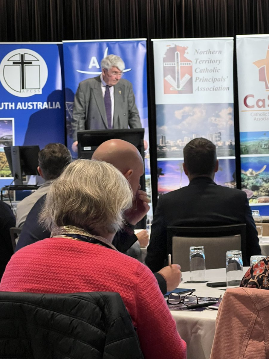 Privileged to hear <a href="/FrFrankBrennan/">Frank Brennan SJ</a> presenting at <a href="/CaSPAust/">Executive Officer</a> conference in Canberra. Challenging this group of school leaders to be like the 60 at the Plenary Council #leadership #prophetic
