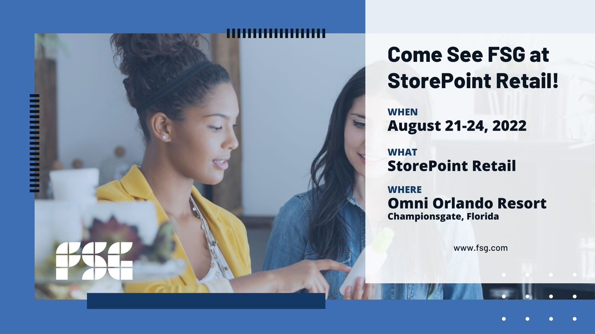 FSGincorporated's tweet image. Join us at StorePoint Retail in Florida! 
Connect, be inspired, and collaborate with industry professionals. Learn about new technology for retail experiences.

#TeamFSG #StorePointRetail22 #StorePointRetail #ElectricalContractor #LightingDesign #LightingContractor