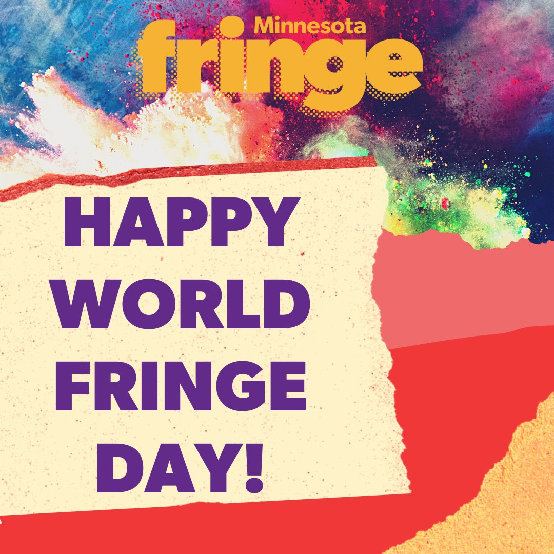 Join us in celebrating #WorldFringeDay! 

#mnfringe #fringe #fringefestival #supportthearts