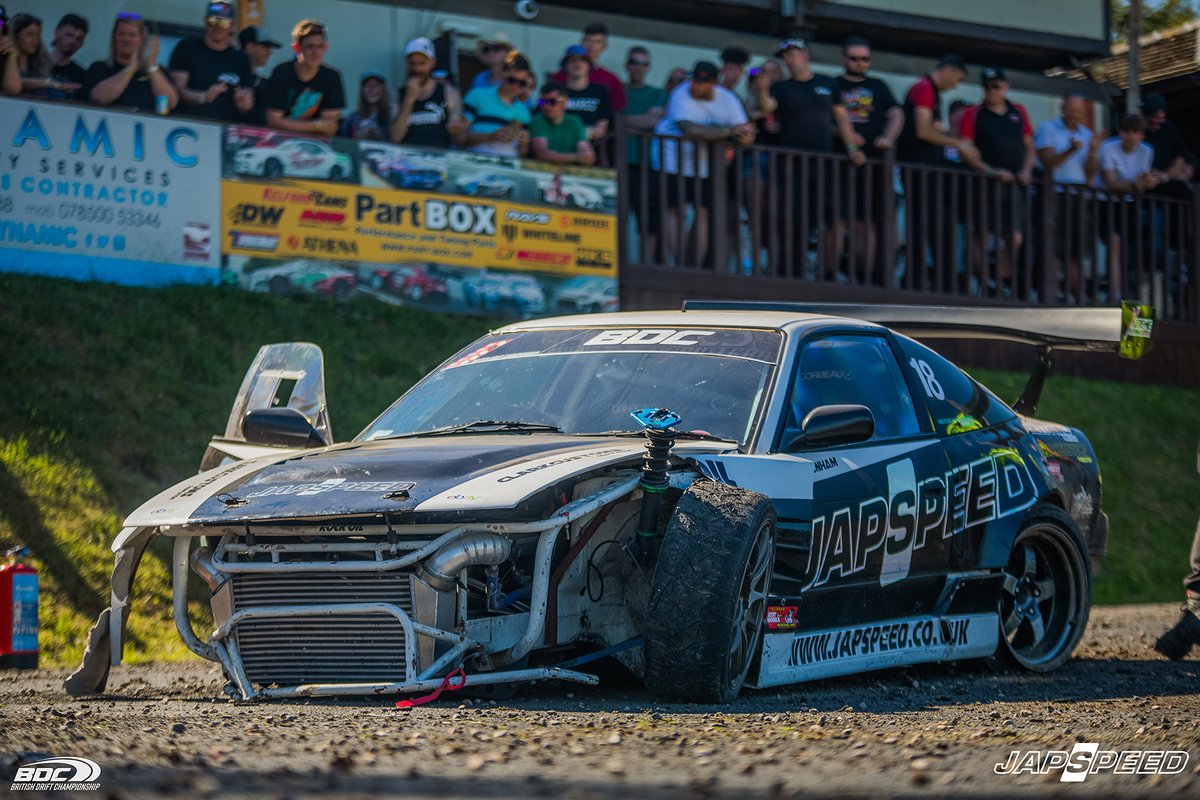 Japspeed's tweet image. A big off during this weekends BDC Final brings an end to what was promising to be a great day for the team! The good news is Matt is fine, now it’s time to bring the car home and assess the damage. 💔📸: @Beasymediauk 

#japspeed #teamjapspeed #bdc #britishdriftchampionship