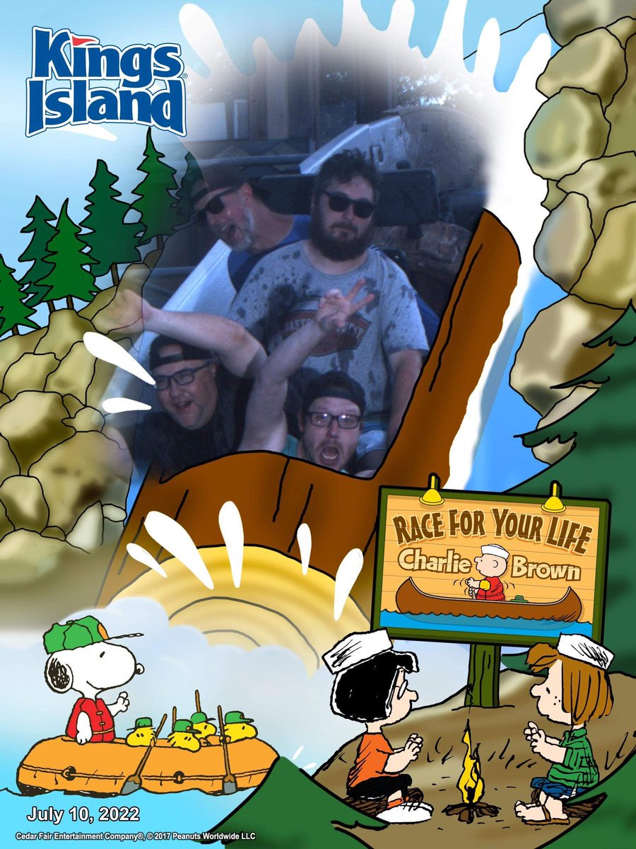 inamusements's tweet photo. What does the Inside Amusements team do to stay cool. We ride Race For Your Life Charlie Brown! We got SOAKED! @KingsIslandPR 

What is your favorite thing to do to stay cool at an amusement park? 

#raceforyourlifecharliebrown #arrowdynamics #kingsisland #insideamusements https://t.co/LBn0IJVOnE