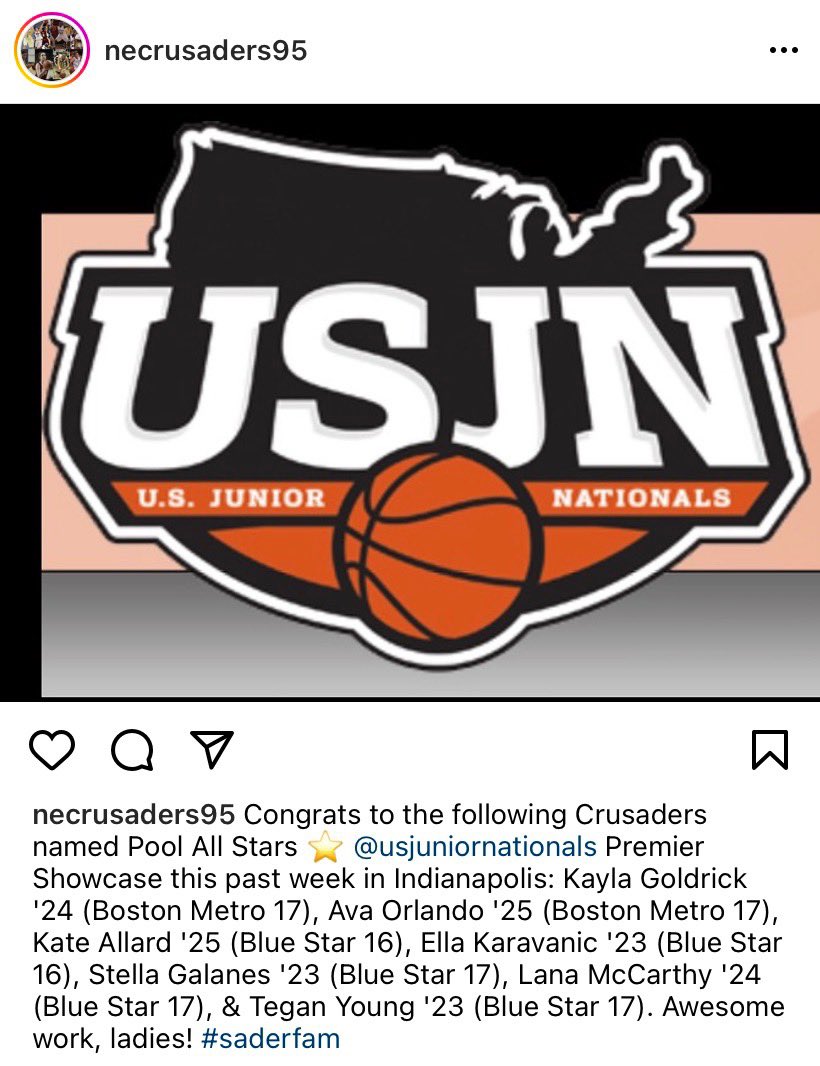 Congrats to these players on being named All Stars at  the USJN Premier /Blue Star League events #saderfam