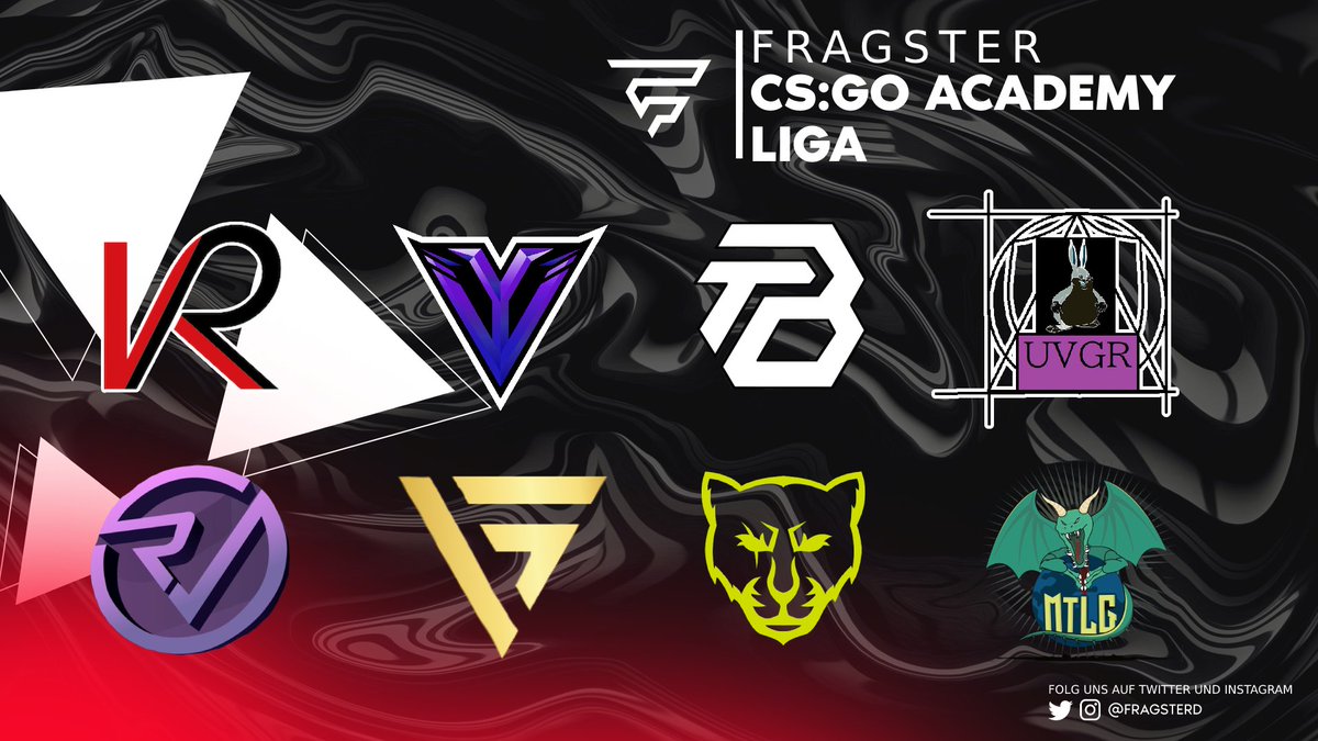 Wir freuen uns, euch die Teams für die Fragster Academy Liga zu präsentieren! Auf eine gute Saison mit vielen spannenden Spielen!

Es kann losgehen! 
#FragsterAcademyLiga