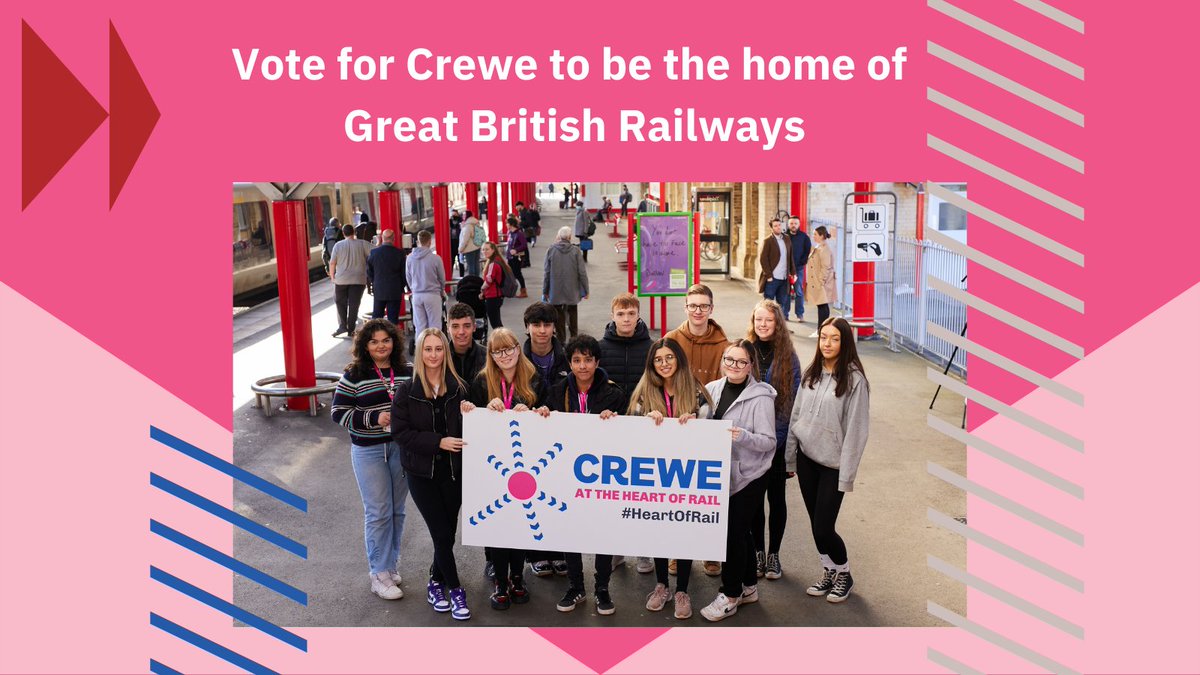 You can vote now for Crewe to be the home of Great British Railways 🗳️

Just go to crowd.in/dUbGEg

#HeartOfRail #DestinationGBR