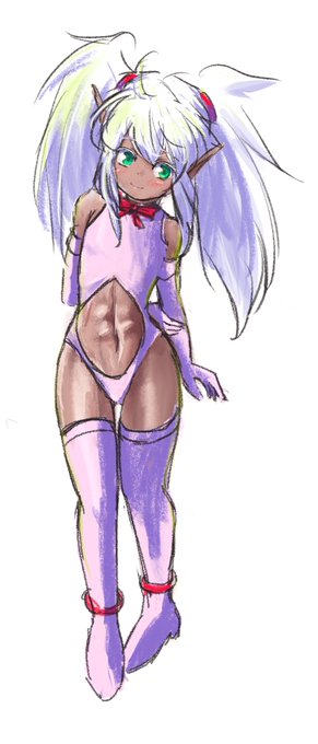 オリキャラ欲しいなーという落書き
褐色肌 白髪 碧眼 腹筋 ハイレグと好きな要素を詰め込んで⋯⋯女子プロ? 