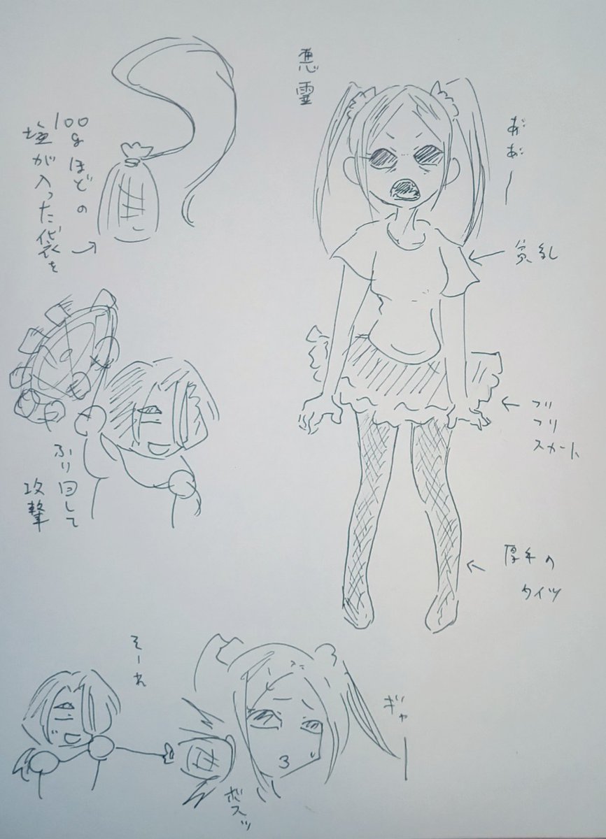 昨夜見た夢のエロくない部分。
ざっくりあらすじは、悪霊(女)が出たので塩入の袋でチャンコーハンみたいにどついて調伏する。 