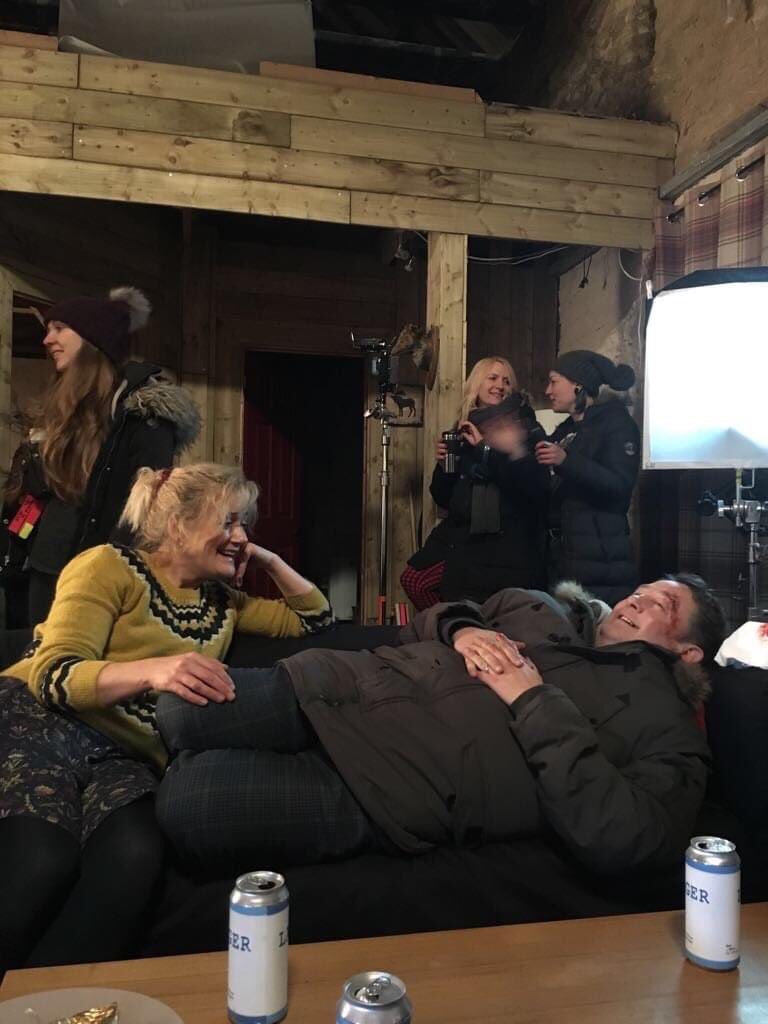 Some photos I found on Facebook of Sophie and the gang when they were filming “Tales From The Lodge”!
Sophie’s gorgeous smile here just stands out.♥️♥️♥️♥️
Happy Monday!🌸
#SophieThompson #JohnnyVegas #MackenzieCrook #LauraFraser #TalesFromTheLodge 
#BehindTheScenesPics