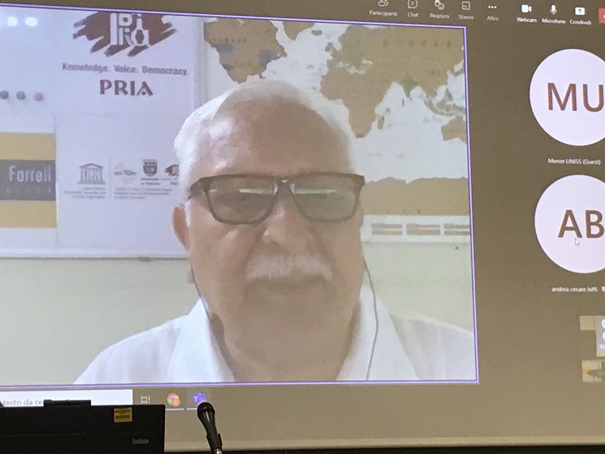 ⁦<a href="/RTandon_PRIA/">Rajesh Tandon</a>⁩ introducing the concept of co-creation of Knowledge as part of the Brescia K4C Summer School organized by ⁦<a href="/GiovannaGrossi1/">Giovanna Grossi</a>⁩ ⁦@FoistLab⁩ ⁦<a href="/ScienceShops/">Living Knowledge Net</a>⁩ ⁦<a href="/GUNi_net/">GUNi Network</a>⁩